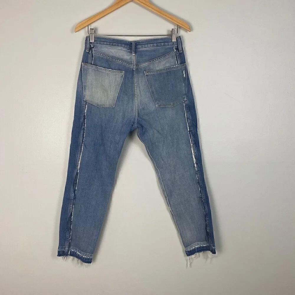 FRAME 'Le Mix Repair' High-Waist Jeans Palomino - Size 28 - Picture 4 of 11